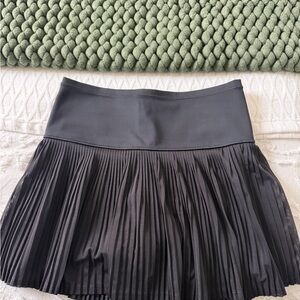Athleta Black Pleated Skater Skirt